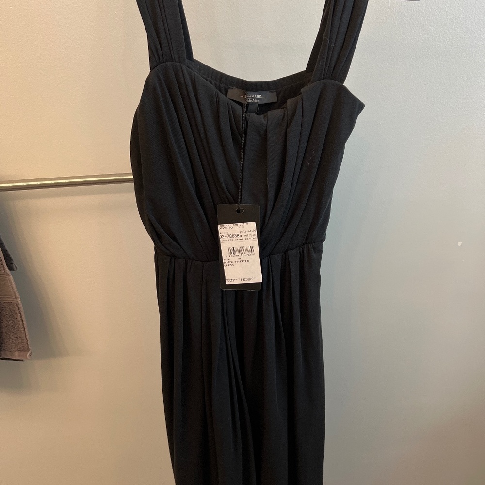 MaxMara black midi dress xs